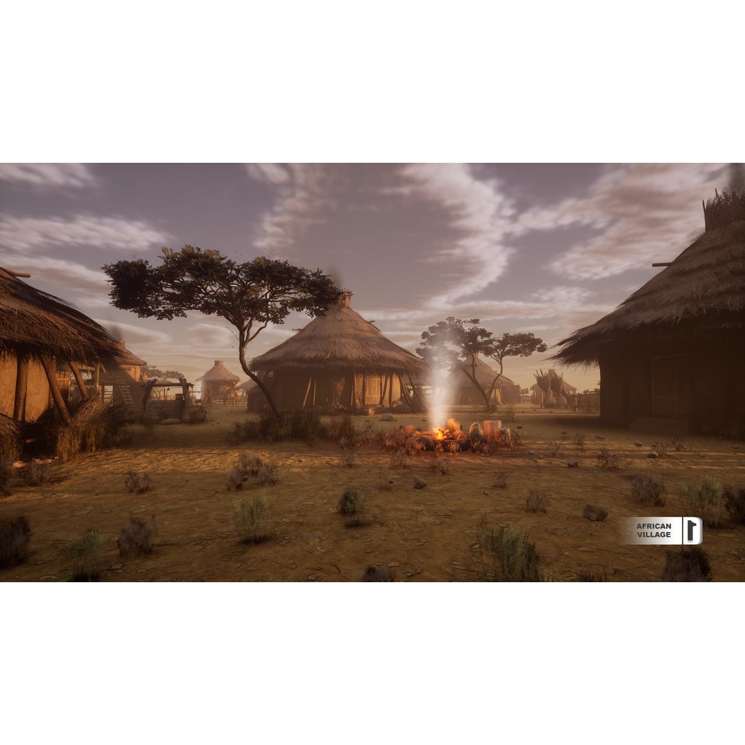 African Village 3D Model – Low Poly Unreal Engine Asset, FBX - View 4