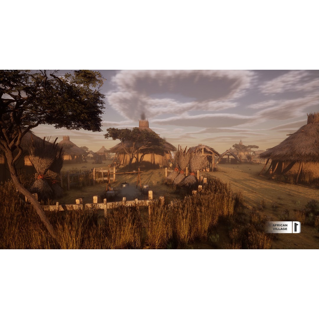 African Village 3D Model – Low Poly Unreal Engine Asset, FBX - View 8