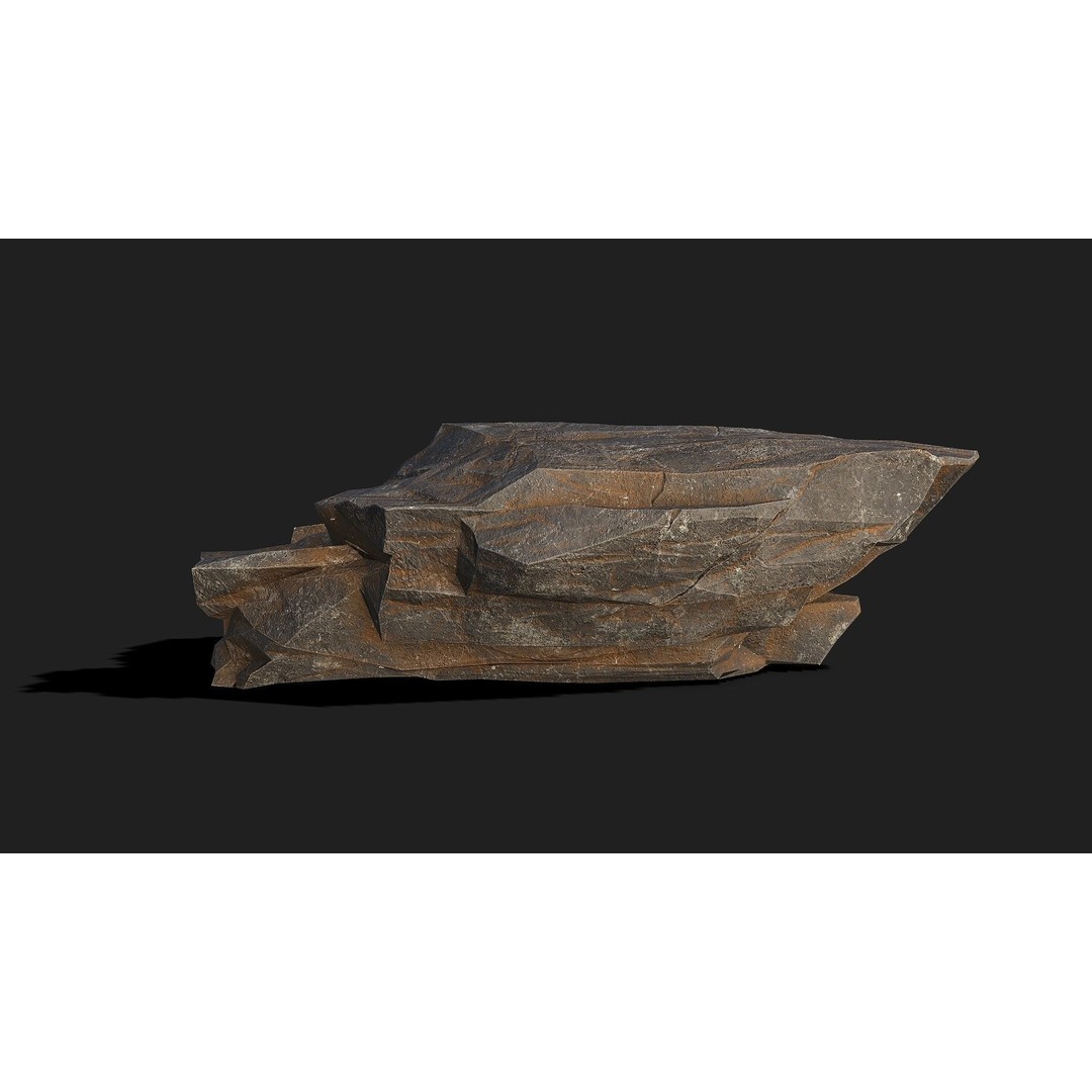 Mountain Rocks 3D Model – Low Poly PBR Asset for Games, FBX, OBJ, Blender - View 11