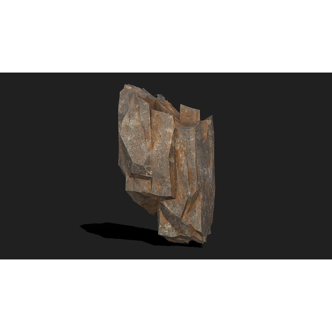 Mountain Rocks 3D Model – Low Poly PBR Asset for Games, FBX, OBJ, Blender - View 13