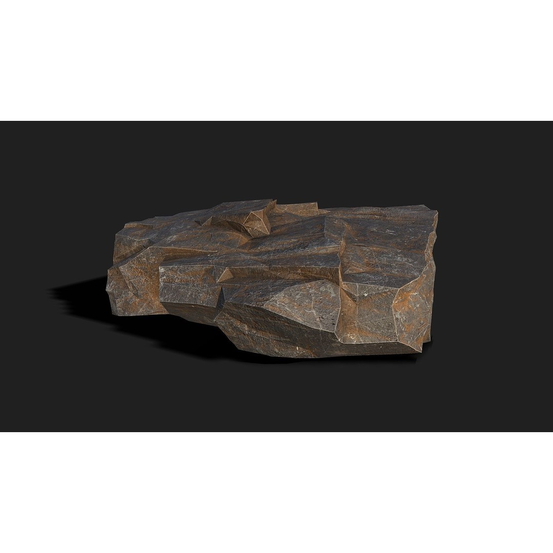 Mountain Rocks 3D Model – Low Poly PBR Asset for Games, FBX, OBJ, Blender - View 19