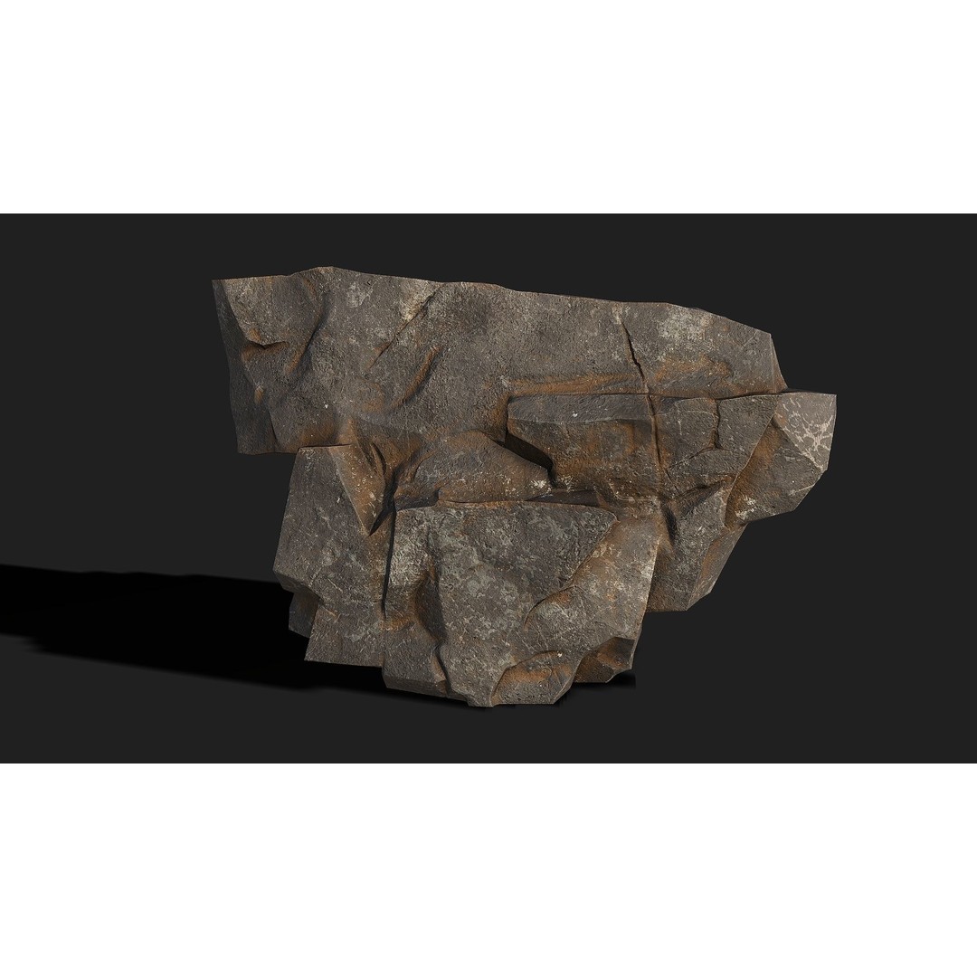Mountain Rocks 3D Model – Low Poly PBR Asset for Games, FBX, OBJ, Blender - View 5