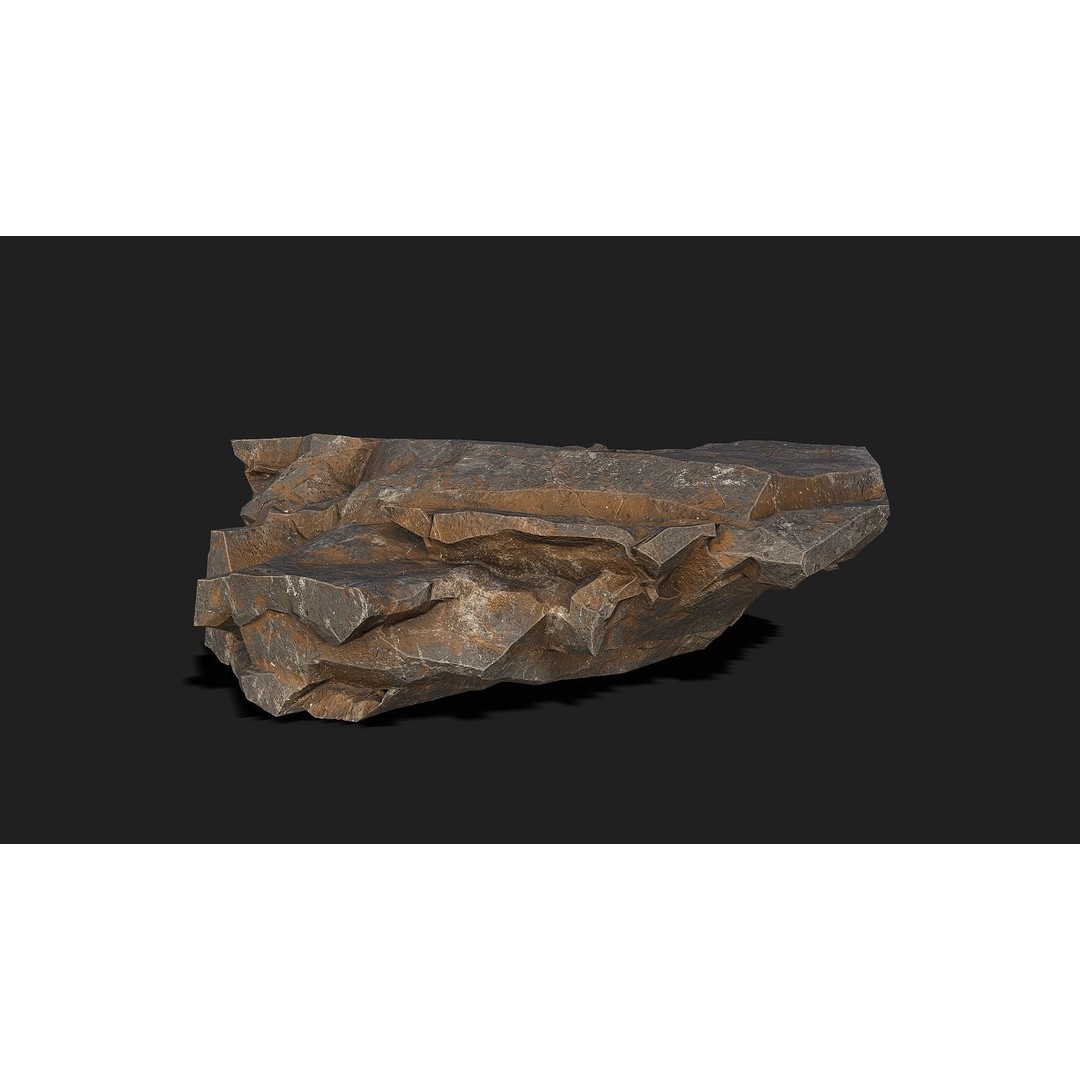Mountain Rocks 3D Model – Low Poly PBR Asset for Games, FBX, OBJ, Blender - View 7