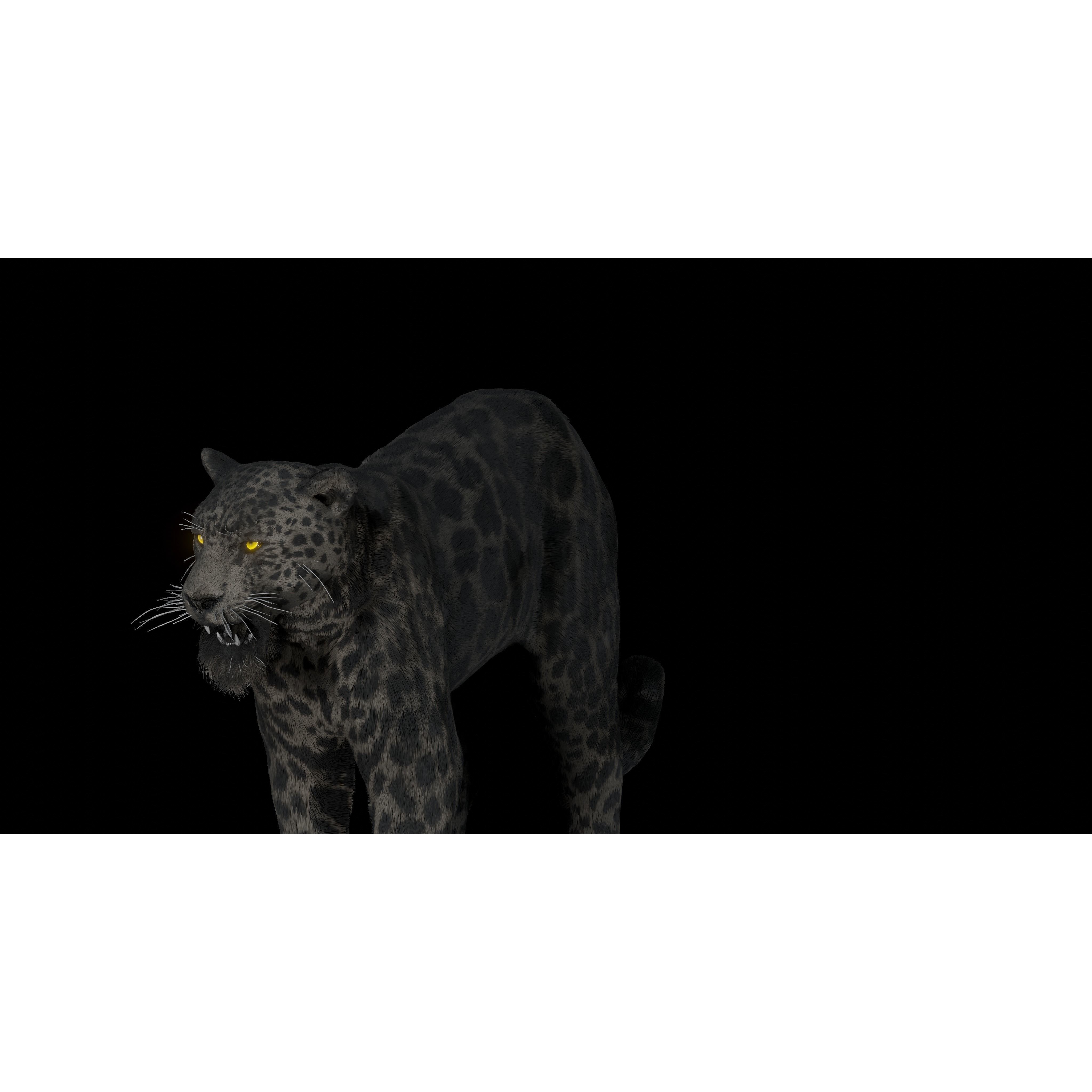 Black Panther Jaguar - Rigged Photorealistic 3D Model - View 13