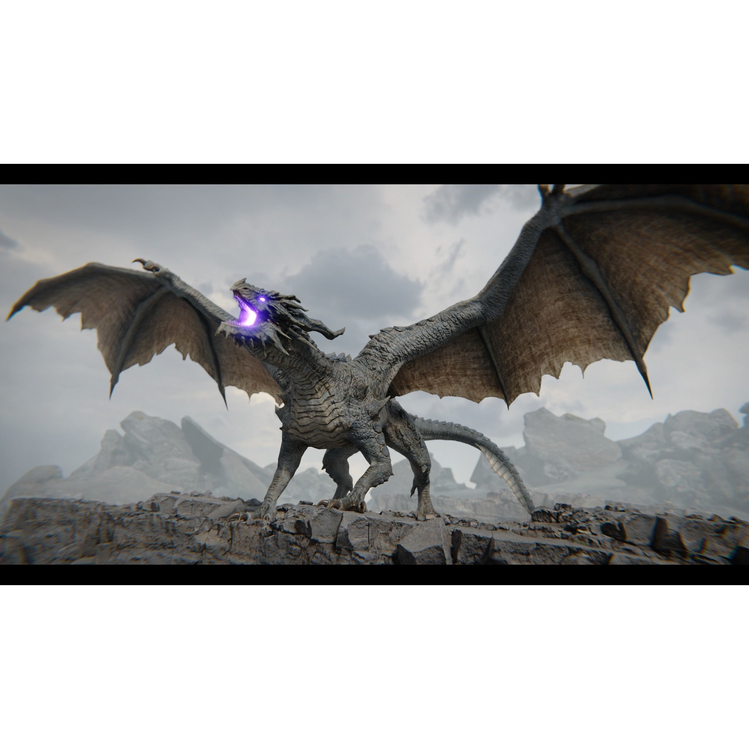 Ancient Dragon - Low-Poly Game-Ready 3D Model - View 12