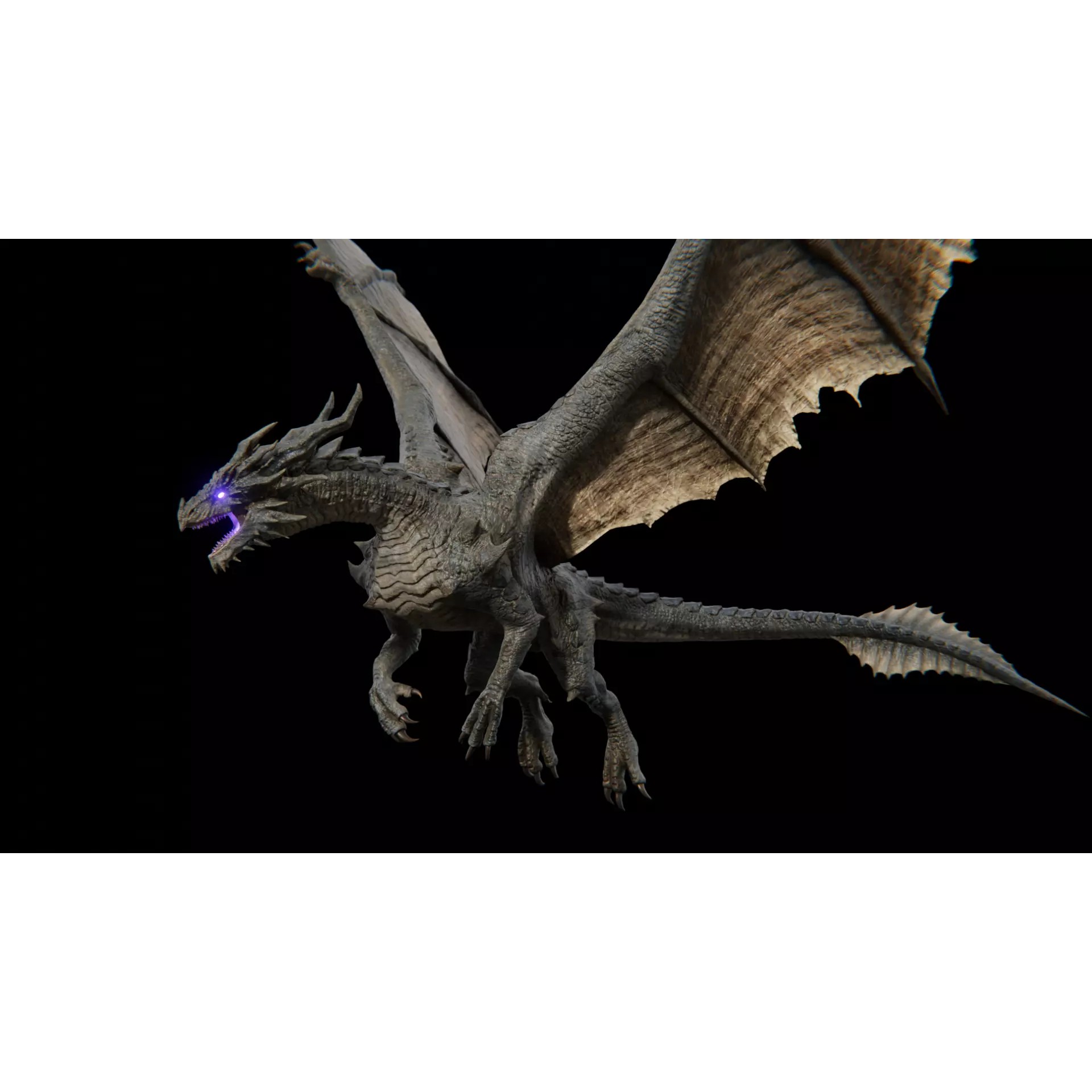 Ancient Dragon - Low-Poly Game-Ready 3D Model - View 2