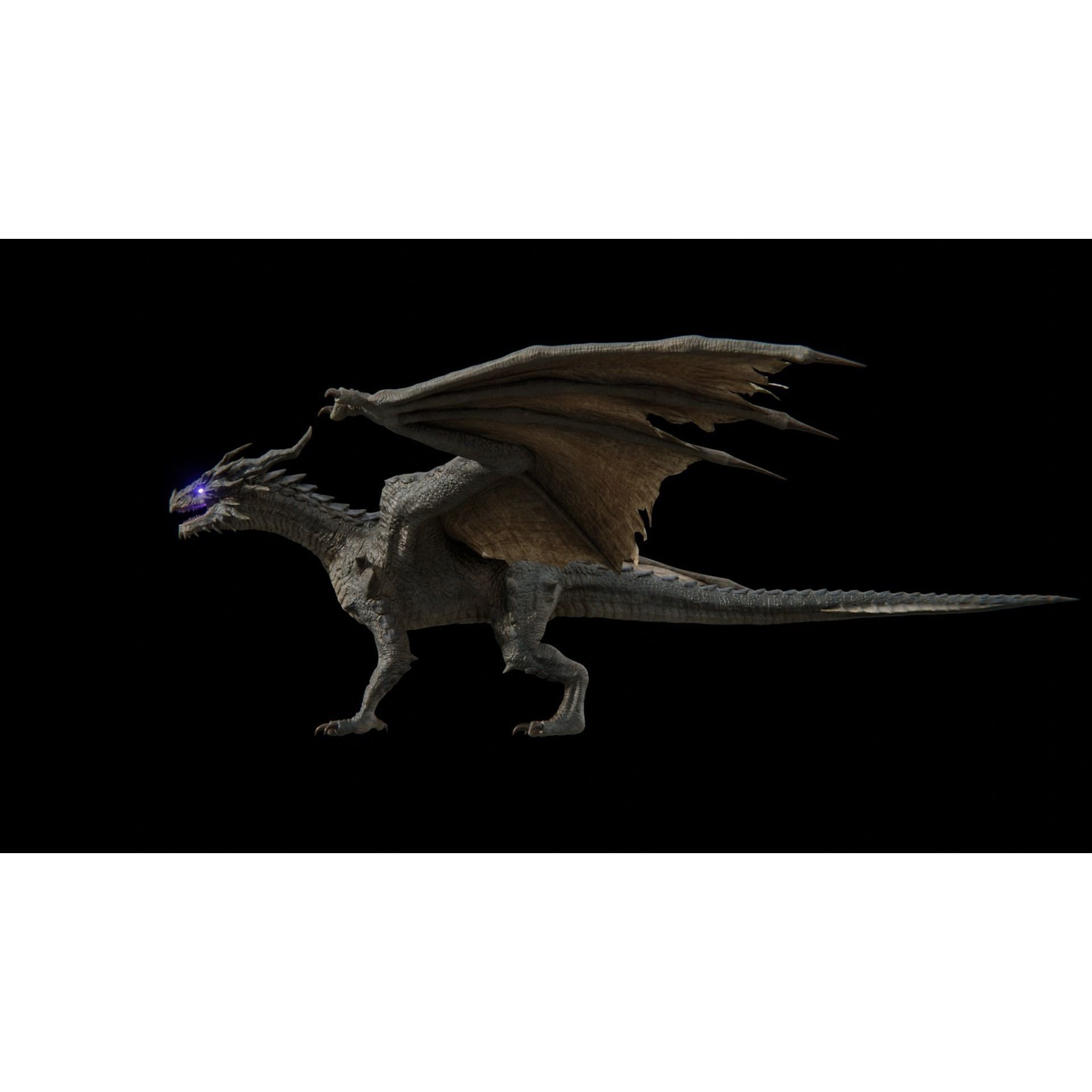 Ancient Dragon - Low-Poly Game-Ready 3D Model - View 26