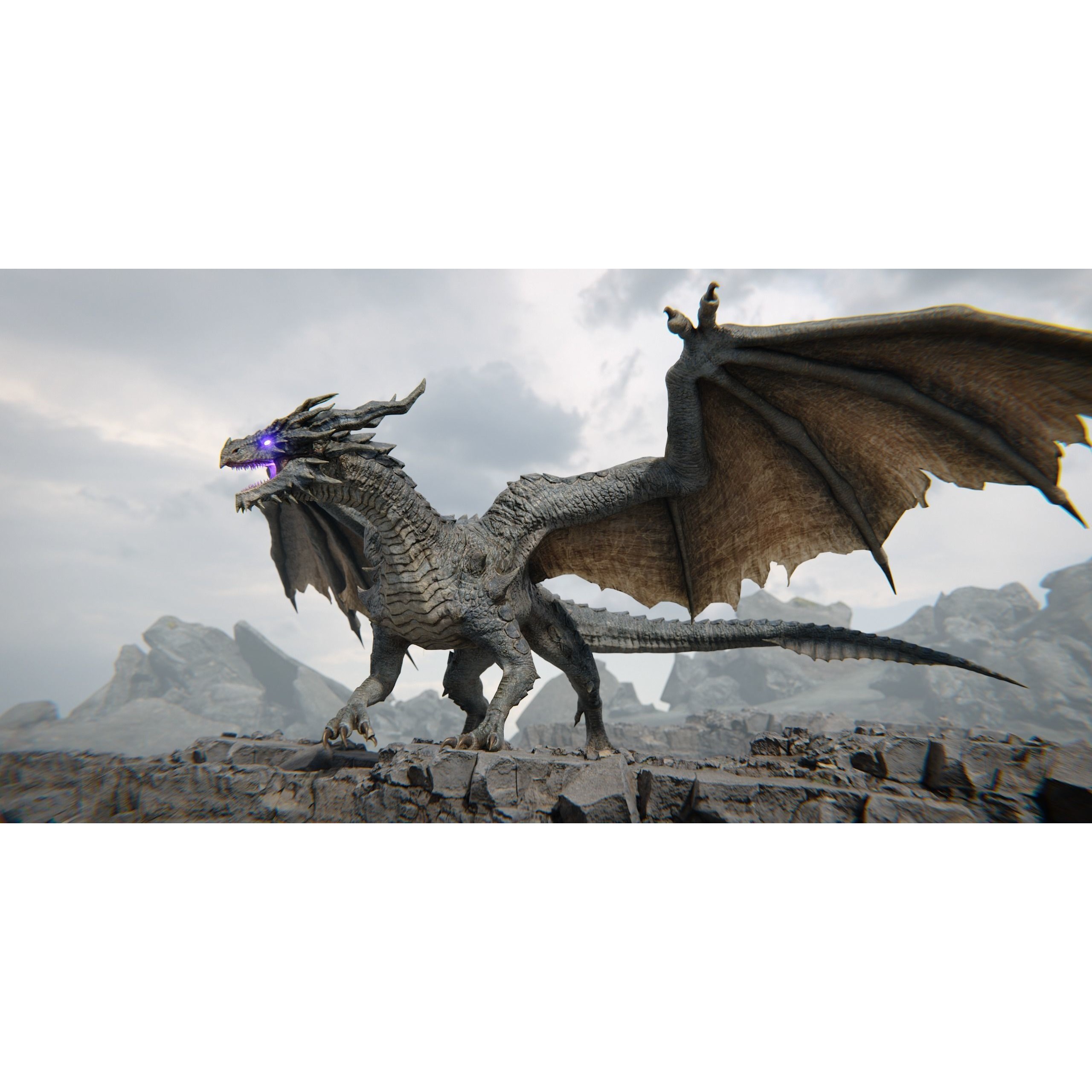 Ancient Dragon - Low-Poly Game-Ready 3D Model - View 27