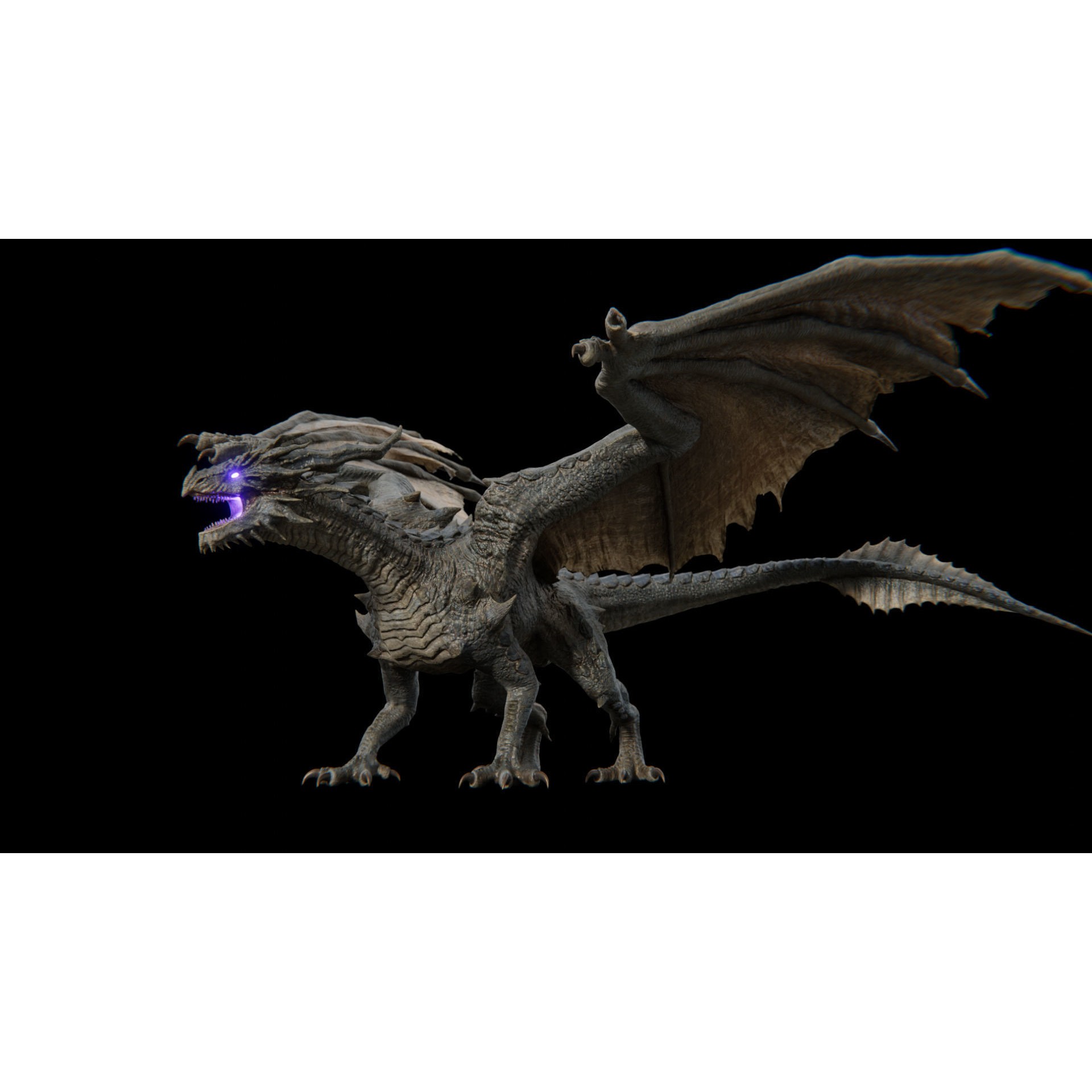 Ancient Dragon - Low-Poly Game-Ready 3D Model - View 31