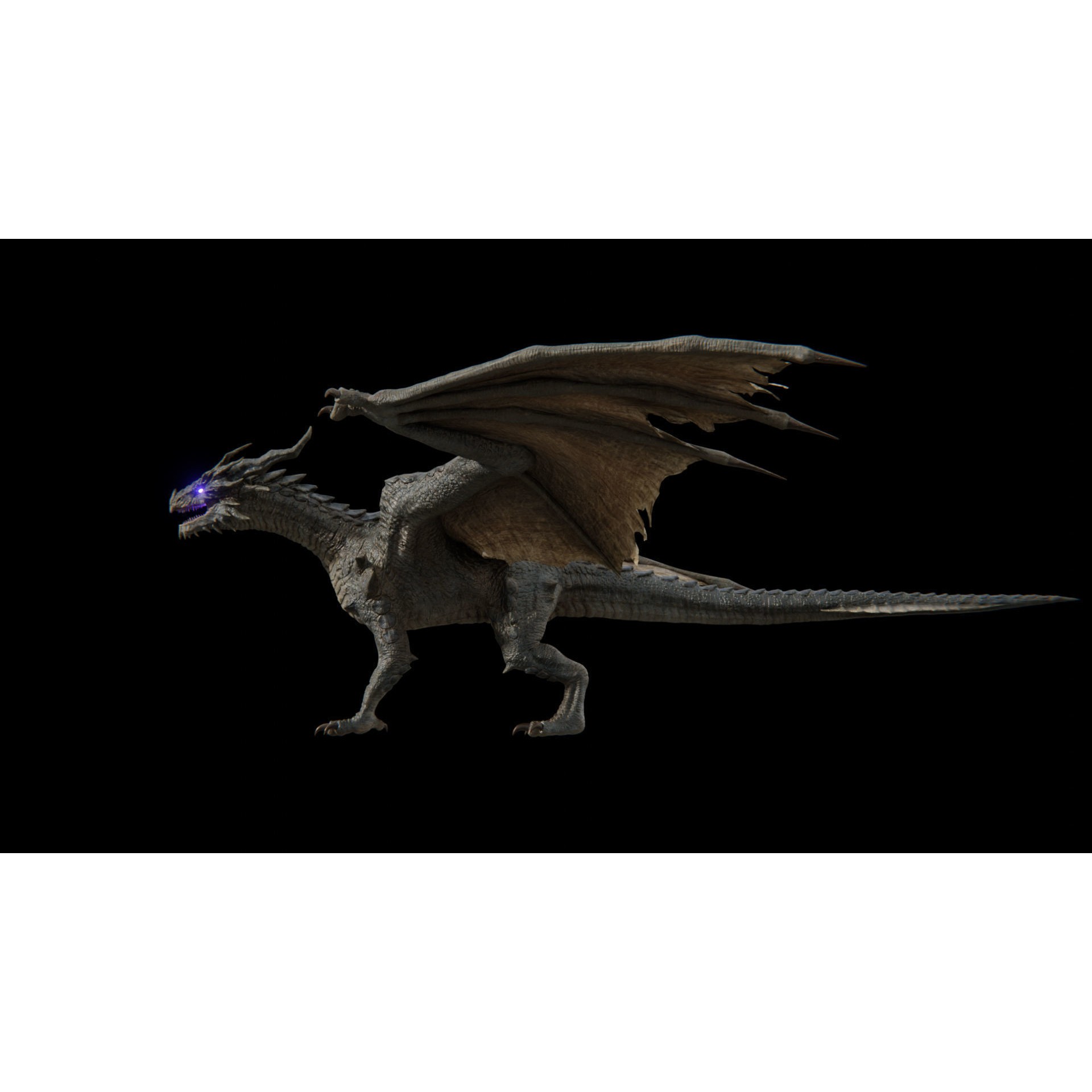 Ancient Dragon - Low-Poly Game-Ready 3D Model - View 36