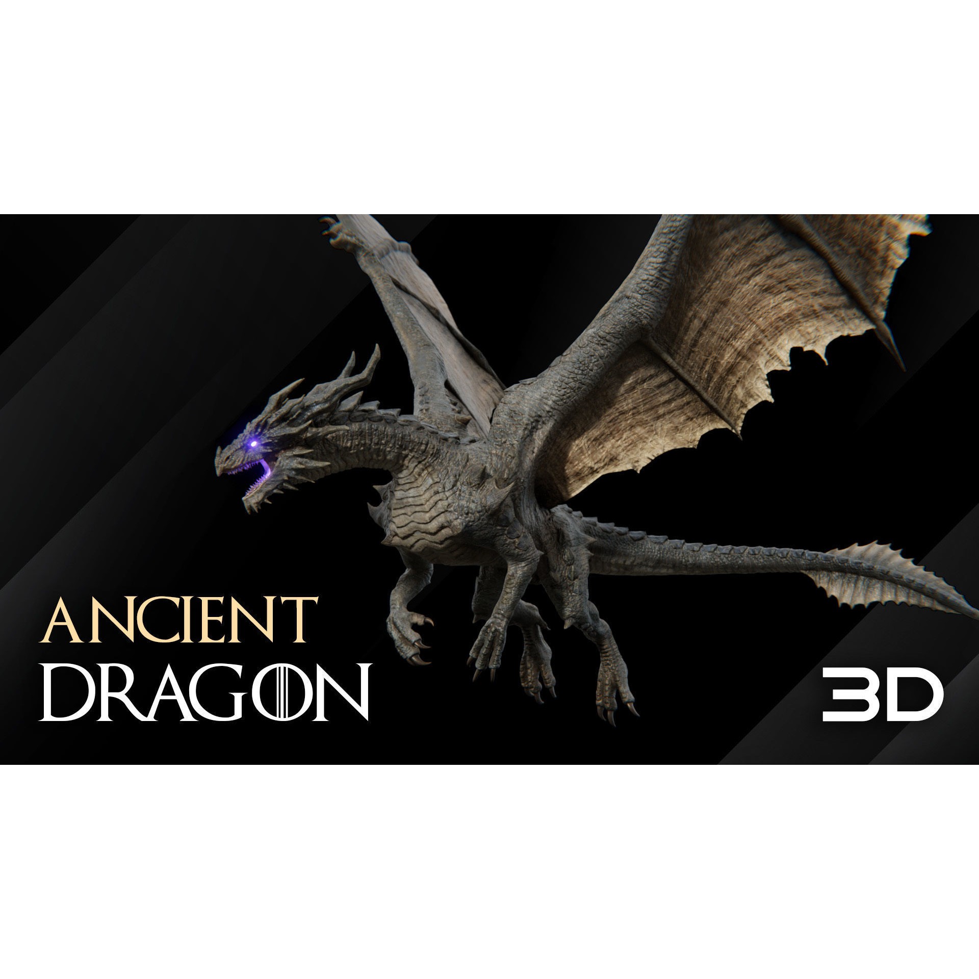 Ancient Dragon - Low-Poly Game-Ready 3D Model - View 38