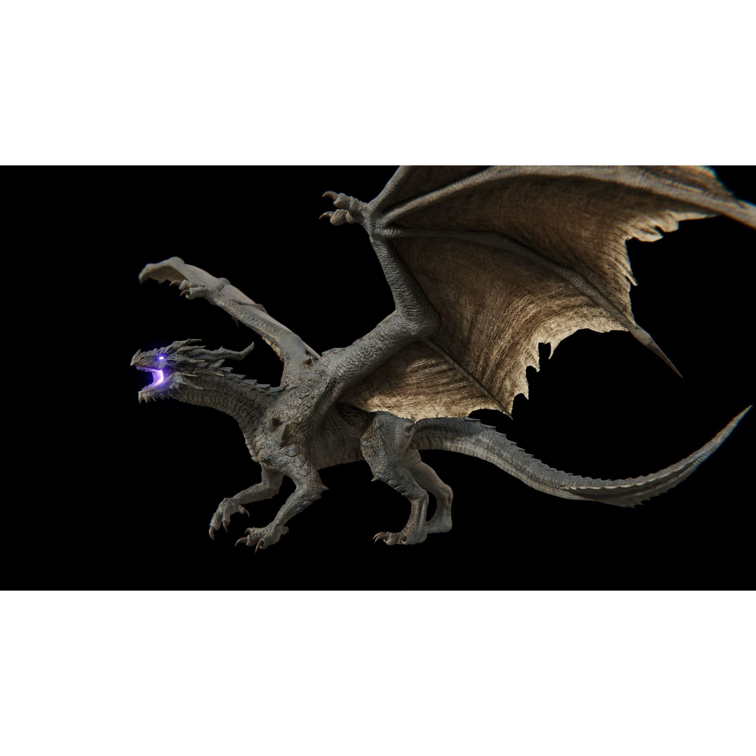 Ancient Dragon - Low-Poly Game-Ready 3D Model - View 8
