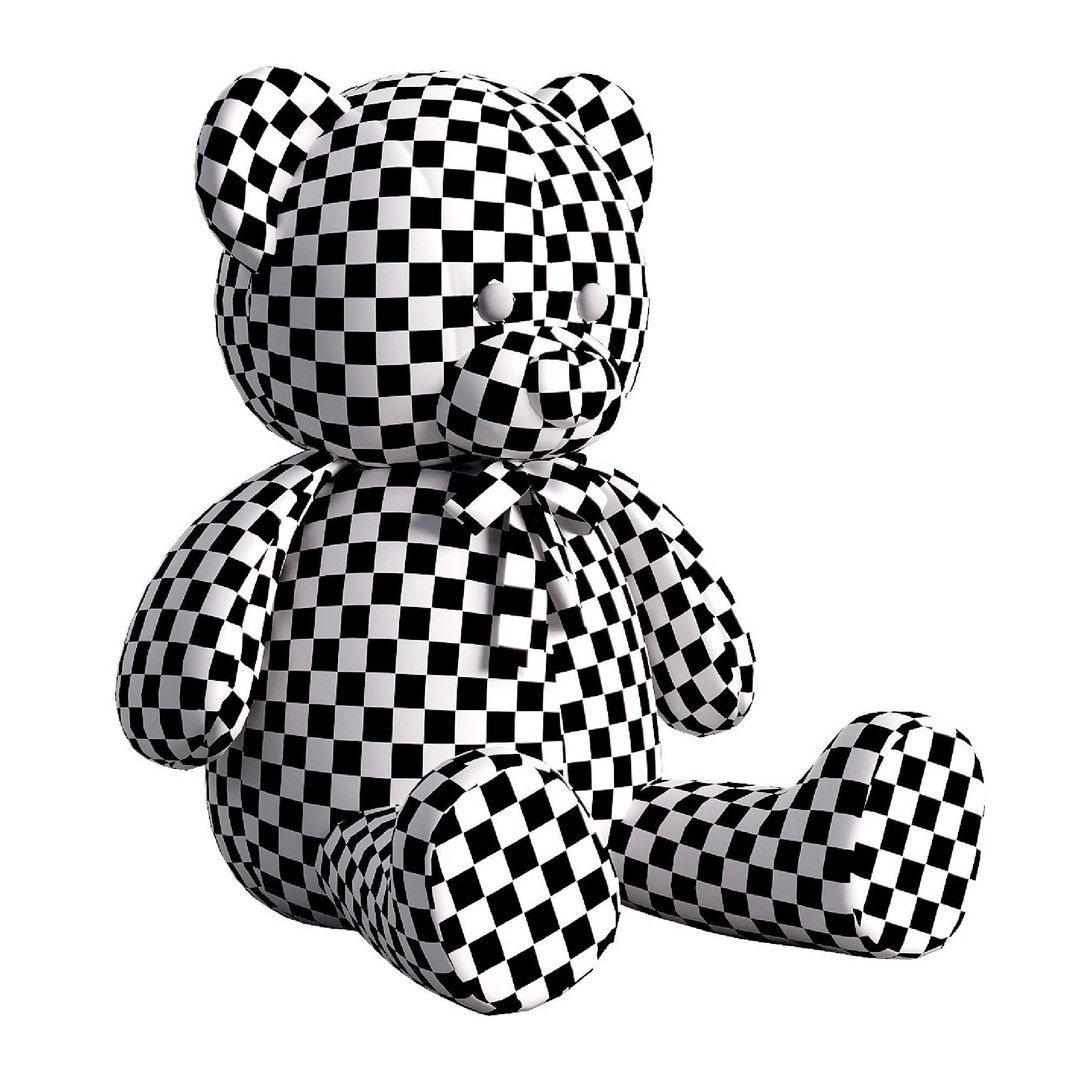 Teddy Bear 3D Model – Low Poly Cute Toy for Kids, FBX, OBJ - View 4