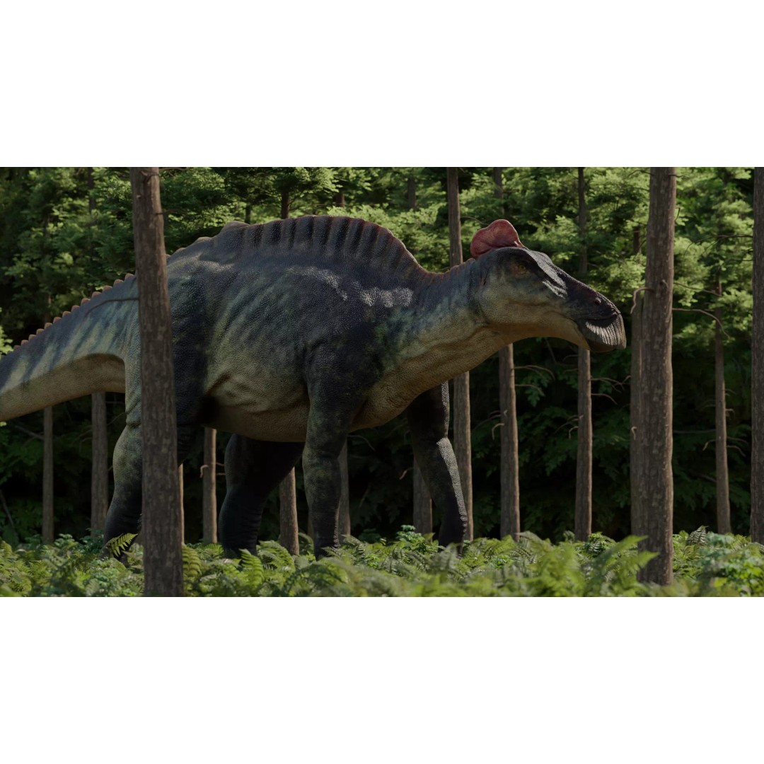 Edmontosaurus 3D Model – Low Poly Rigged Dinosaur with PBR Textures - View 11