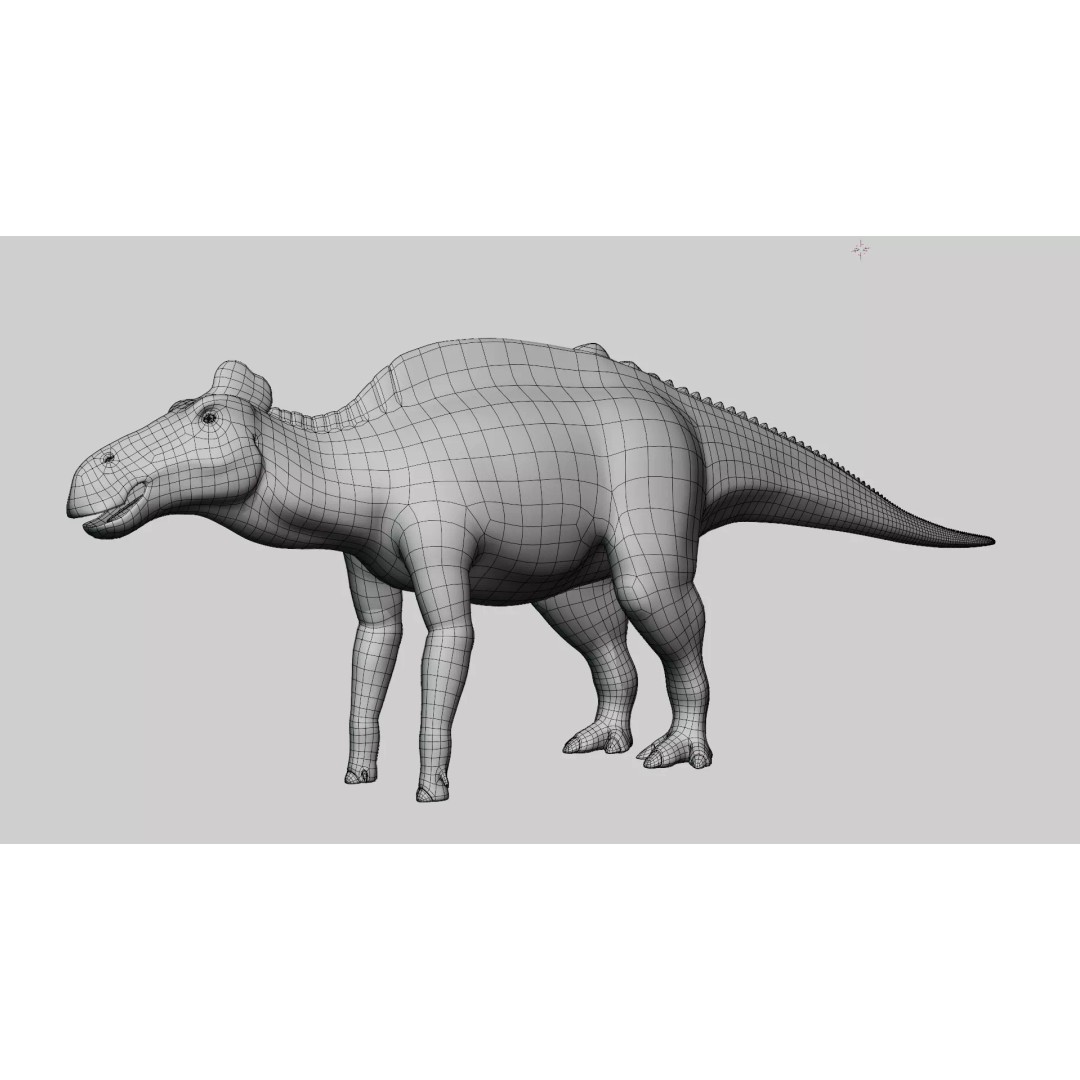 Edmontosaurus 3D Model – Low Poly Rigged Dinosaur with PBR Textures - View 16