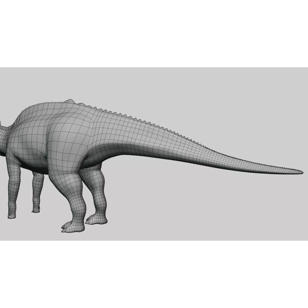 Edmontosaurus 3D Model – Low Poly Rigged Dinosaur with PBR Textures - View 18