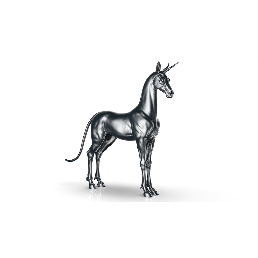 Horse Unicorn 3D Model – High Poly T-Pose Asset, FBX/OBJ - View 9