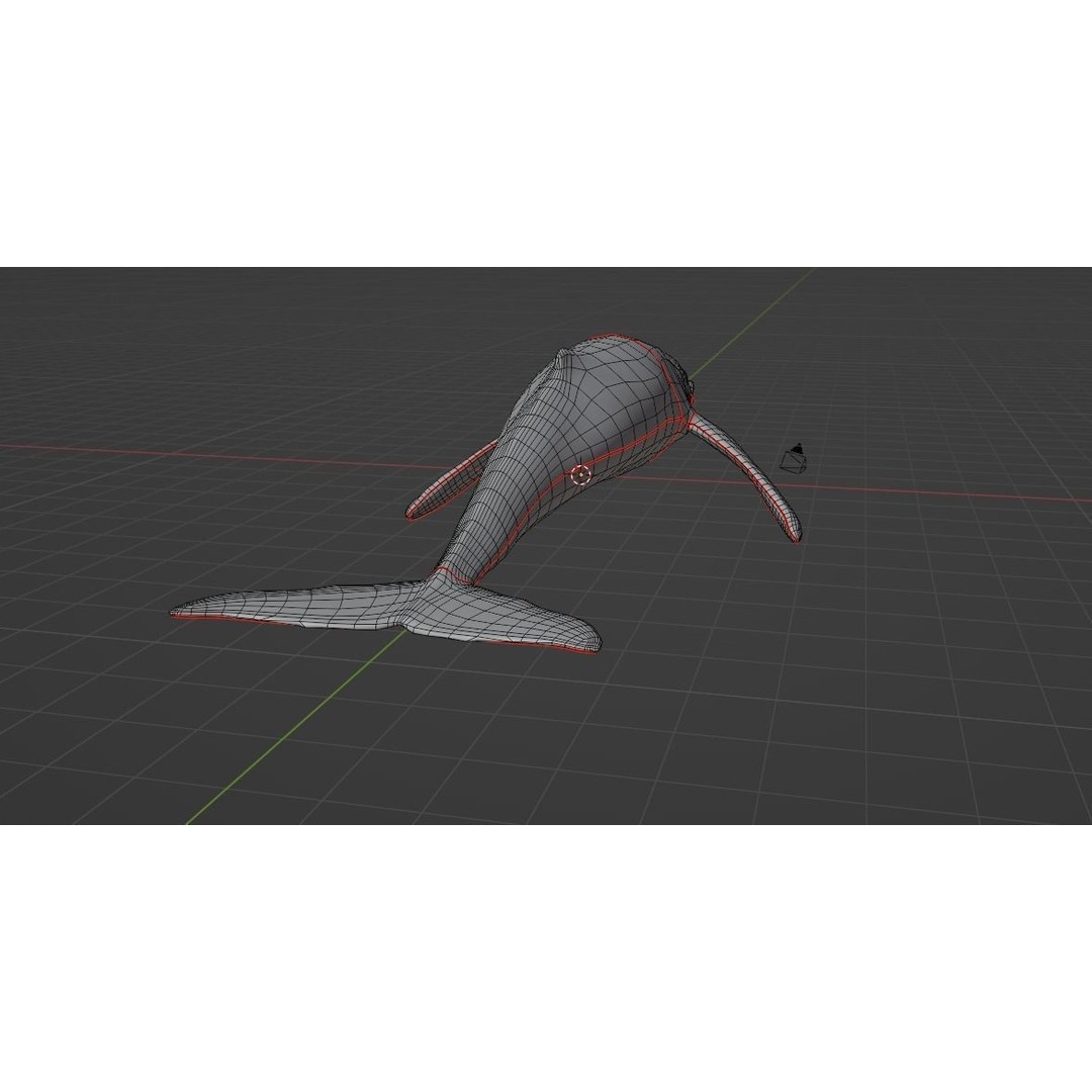 Humpback Whale 3D Model – Animated Low Poly Rigged Asset, FBX - View 15