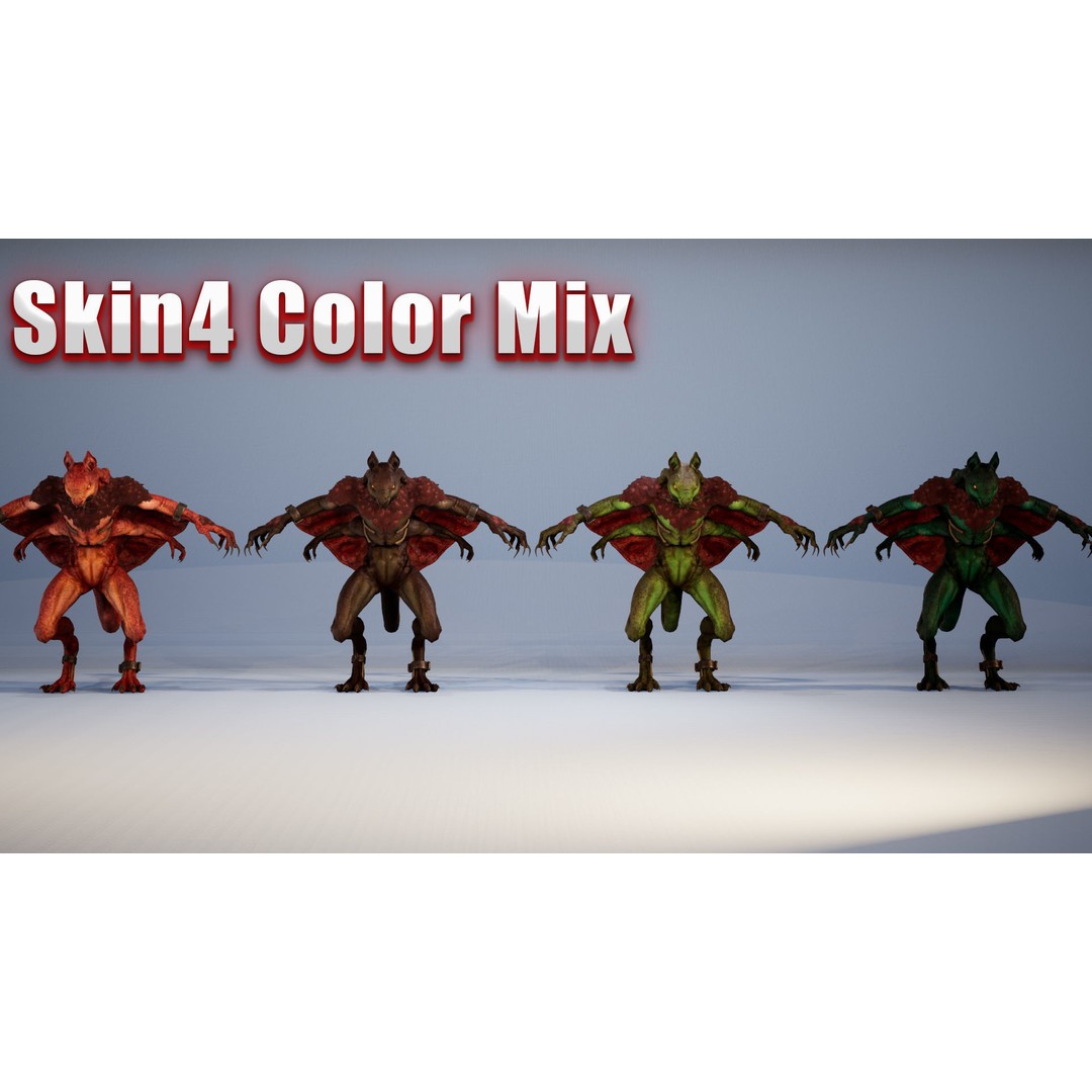 Mutant Squirrel 3D Model – Low Poly Fantasy Character with Animations - View 19