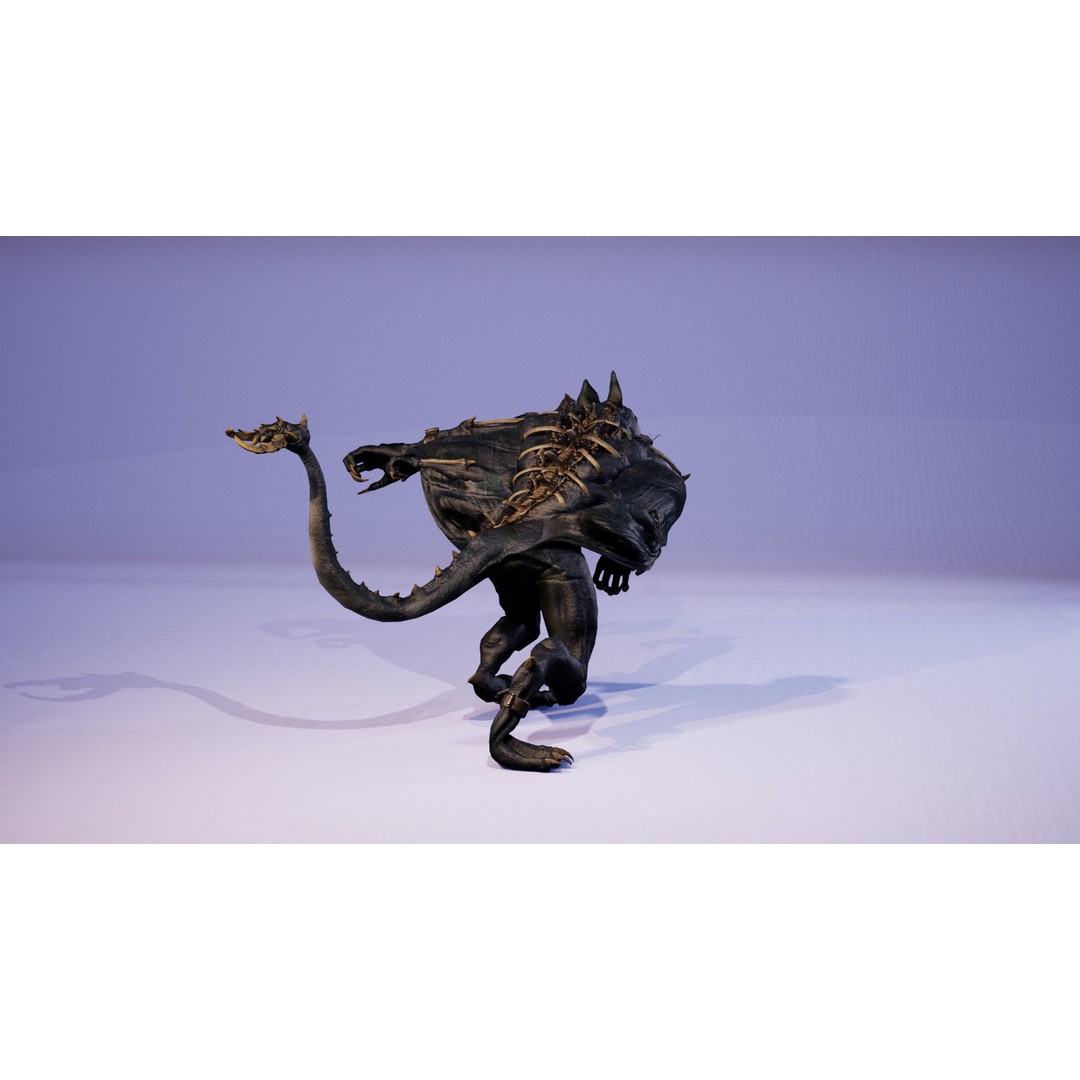 Mutant Squirrel 3D Model – Low Poly Fantasy Character with Animations - View 23