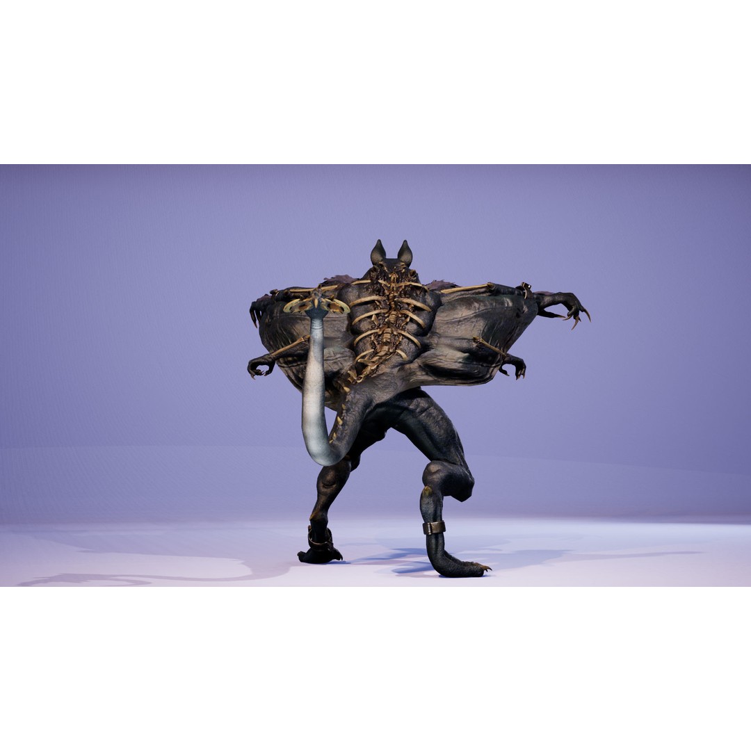 Mutant Squirrel 3D Model – Low Poly Fantasy Character with Animations - View 25