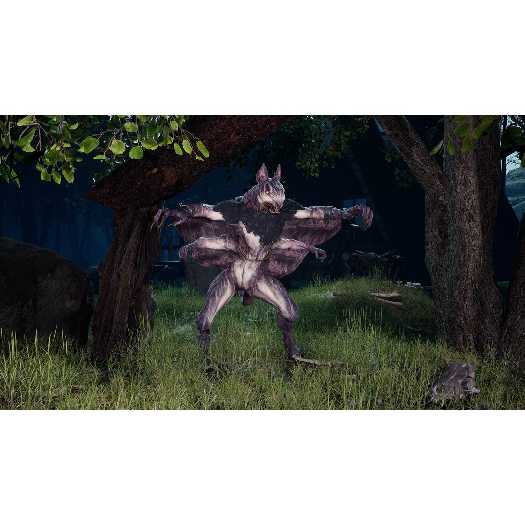 Mutant Squirrel 3D Model – Low Poly Fantasy Character with Animations - View 5