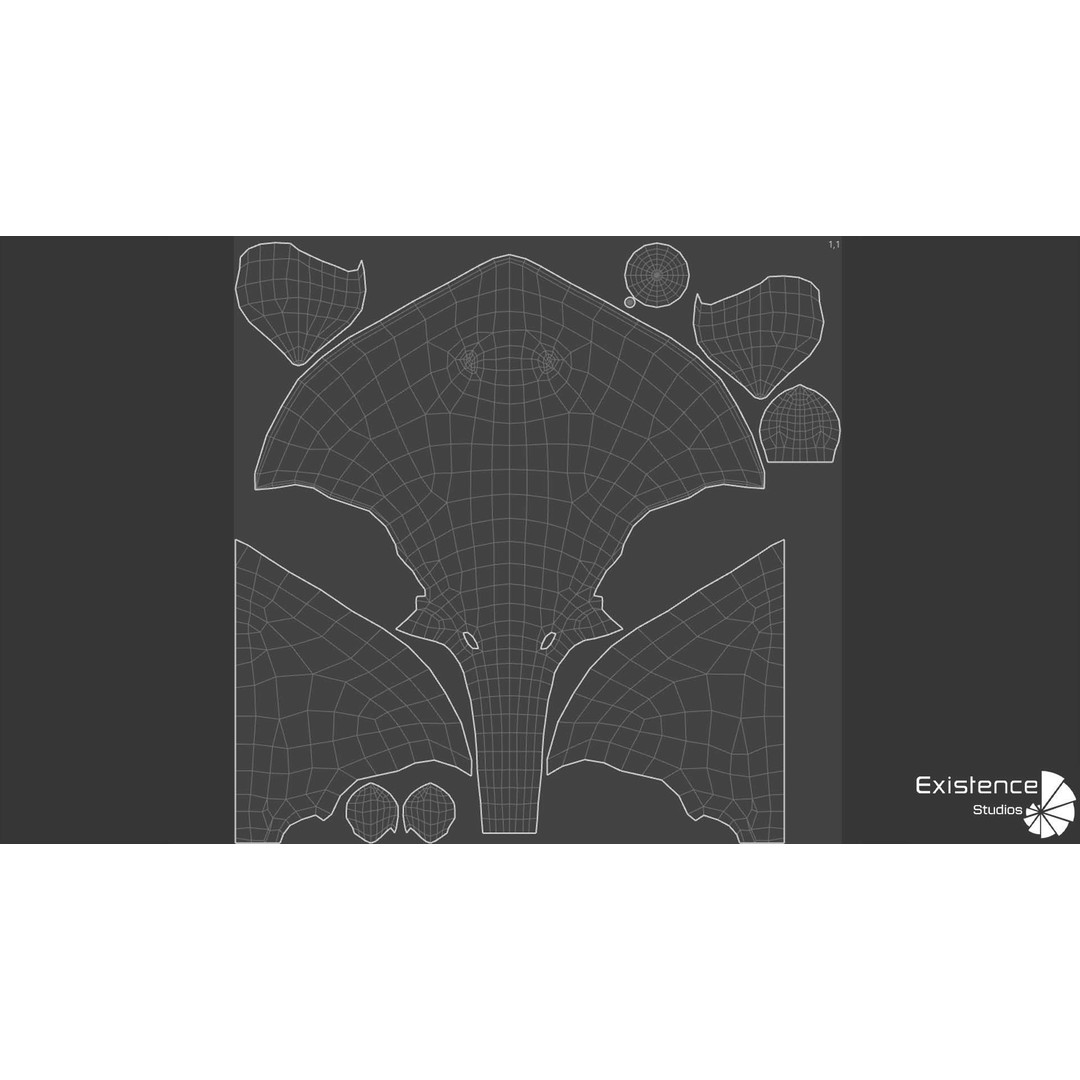 Stingray 3D Model – Low Poly Rigged Fish with Animations, FBX