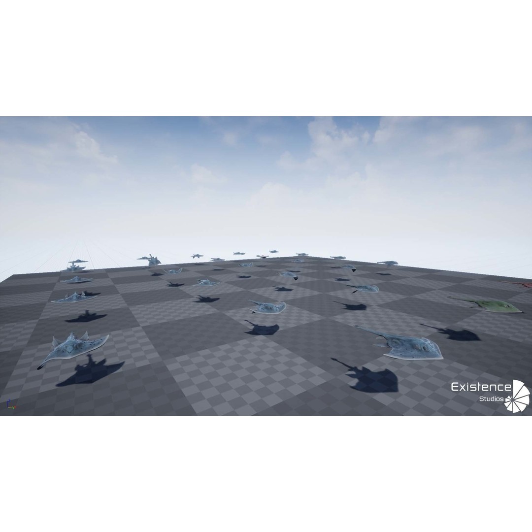 Stingray 3D Model – Low Poly Rigged Fish with Animations, FBX - View 11