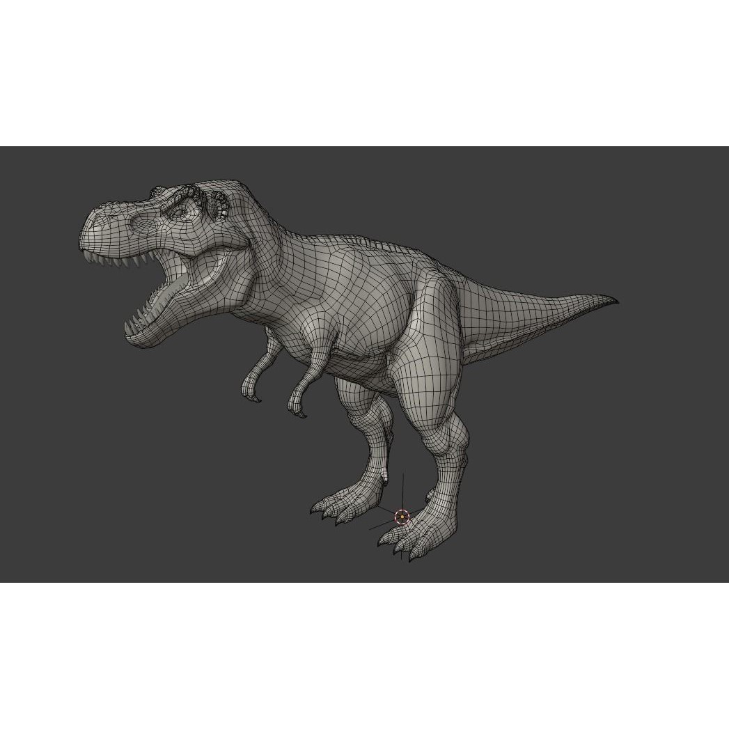 Tyrannosaurus Rex 3D Model – Low Poly Animated Rigged Asset, FBX - View 12