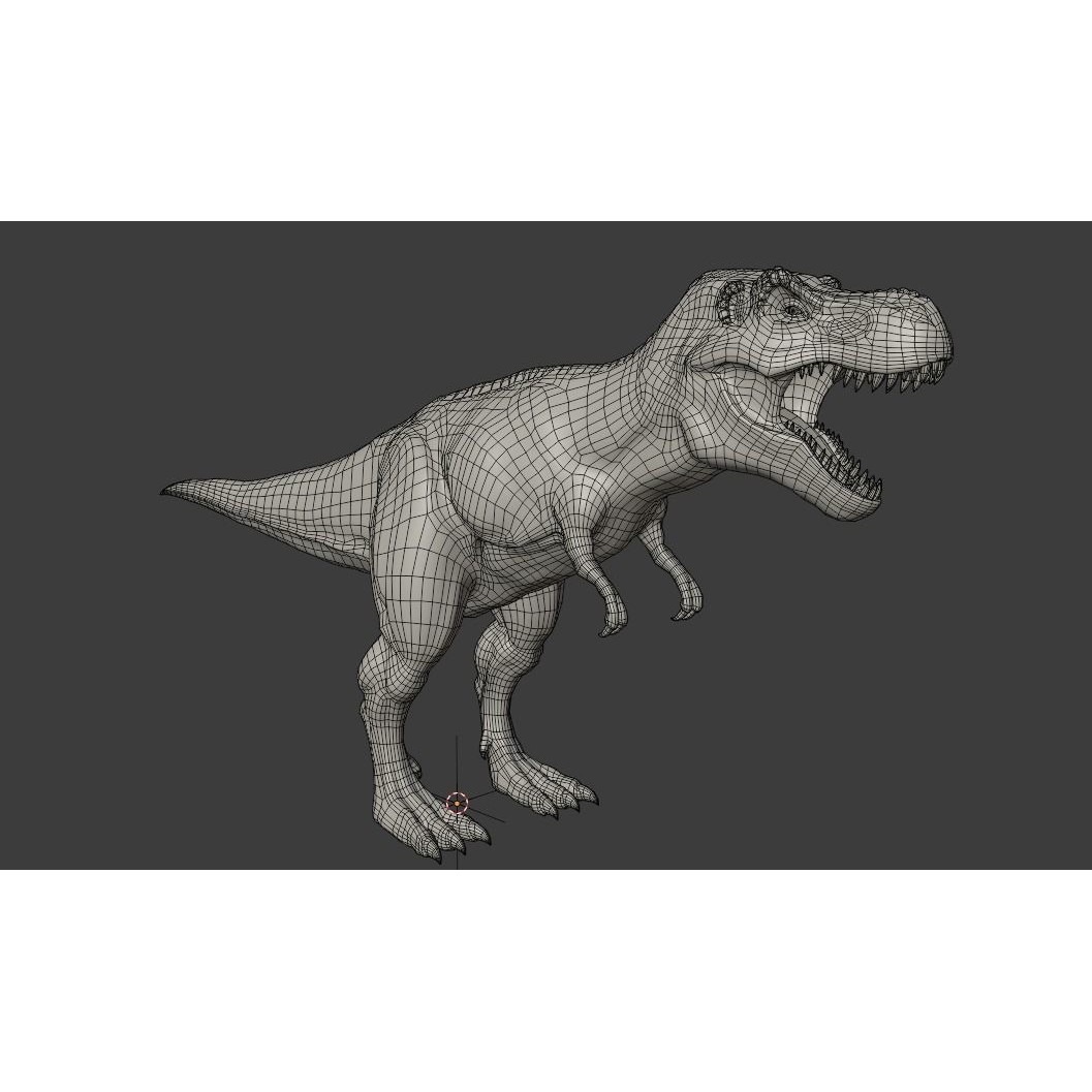 Tyrannosaurus Rex 3D Model – Low Poly Animated Rigged Asset, FBX - View 13