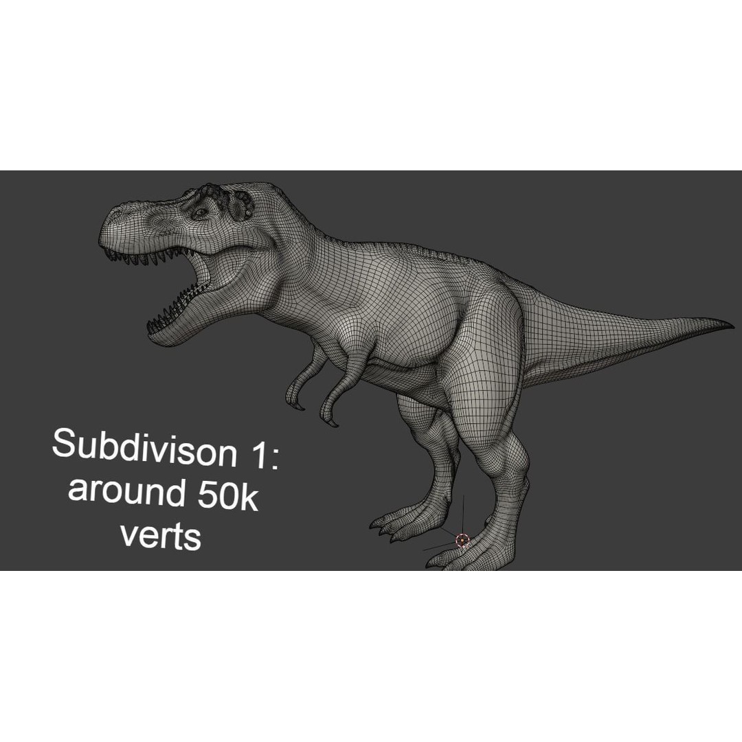 Tyrannosaurus Rex 3D Model – Low Poly Animated Rigged Asset, FBX - View 15