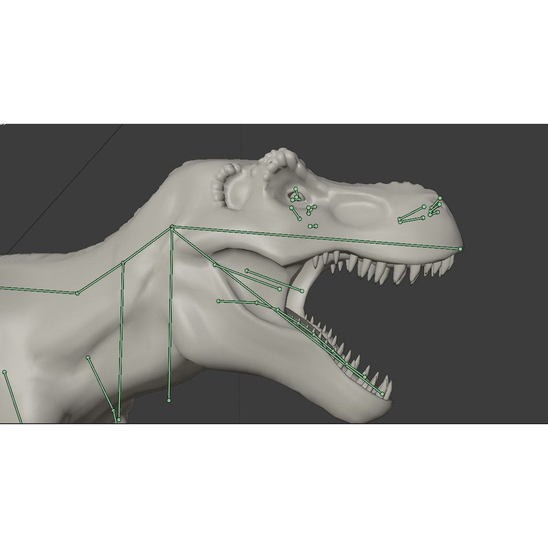 Tyrannosaurus Rex 3D Model – Low Poly Animated Rigged Asset, FBX - View 27