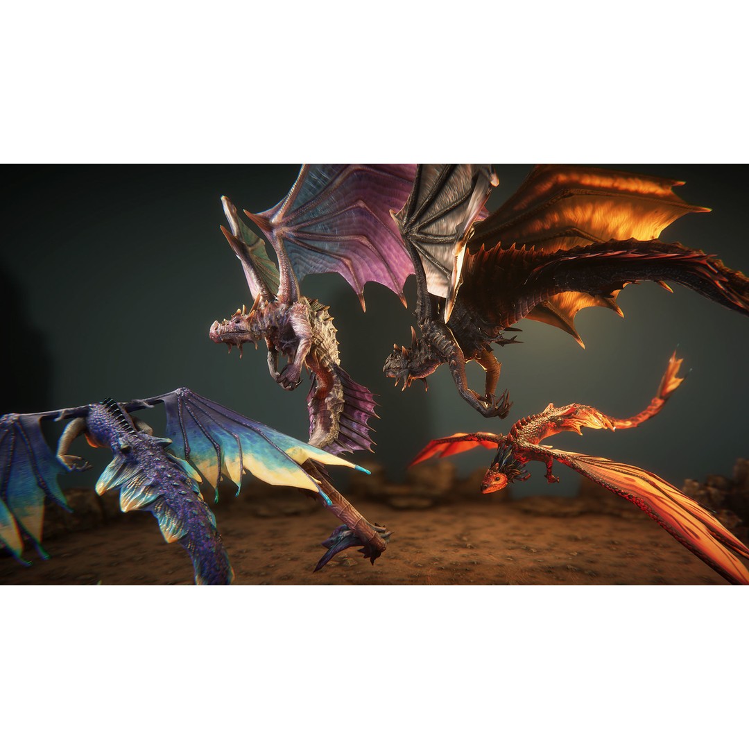 Wyrms 3D Model – Low Poly Game Ready Creature with Animations - View 3