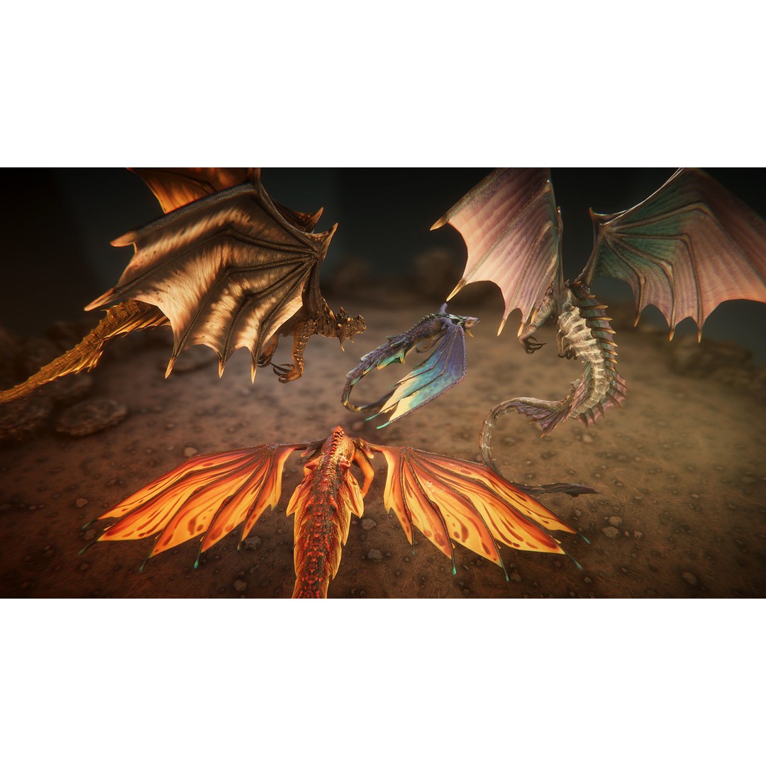 Wyrms 3D Model – Low Poly Game Ready Creature with Animations - View 4