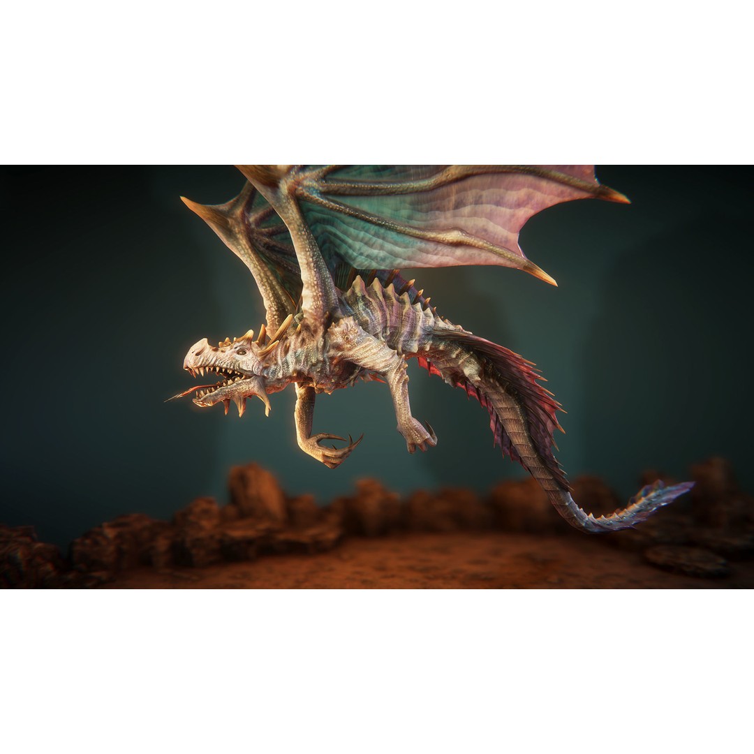 Wyrms 3D Model – Low Poly Game Ready Creature with Animations - View 5