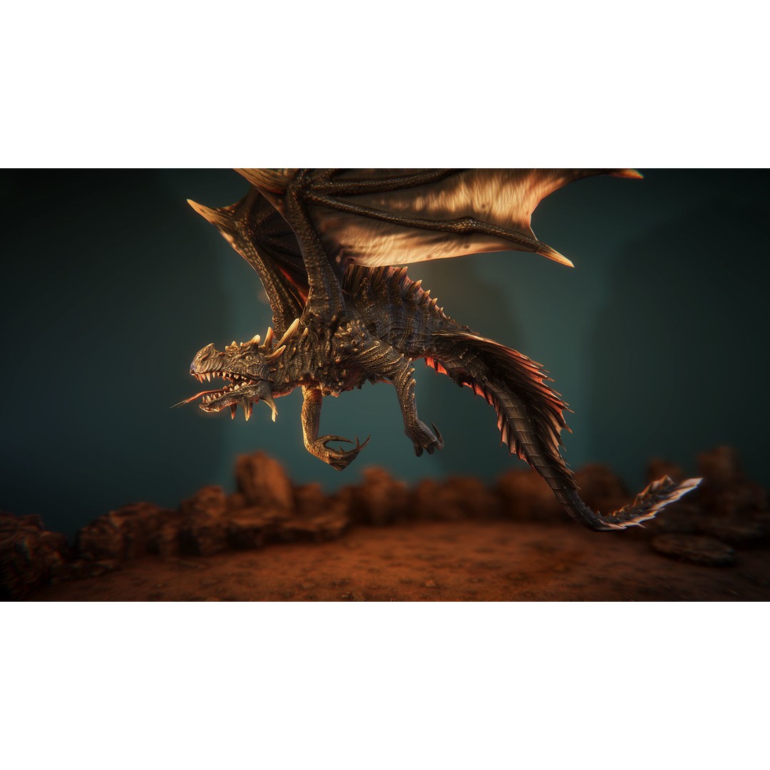 Wyrms 3D Model – Low Poly Game Ready Creature with Animations - View 6