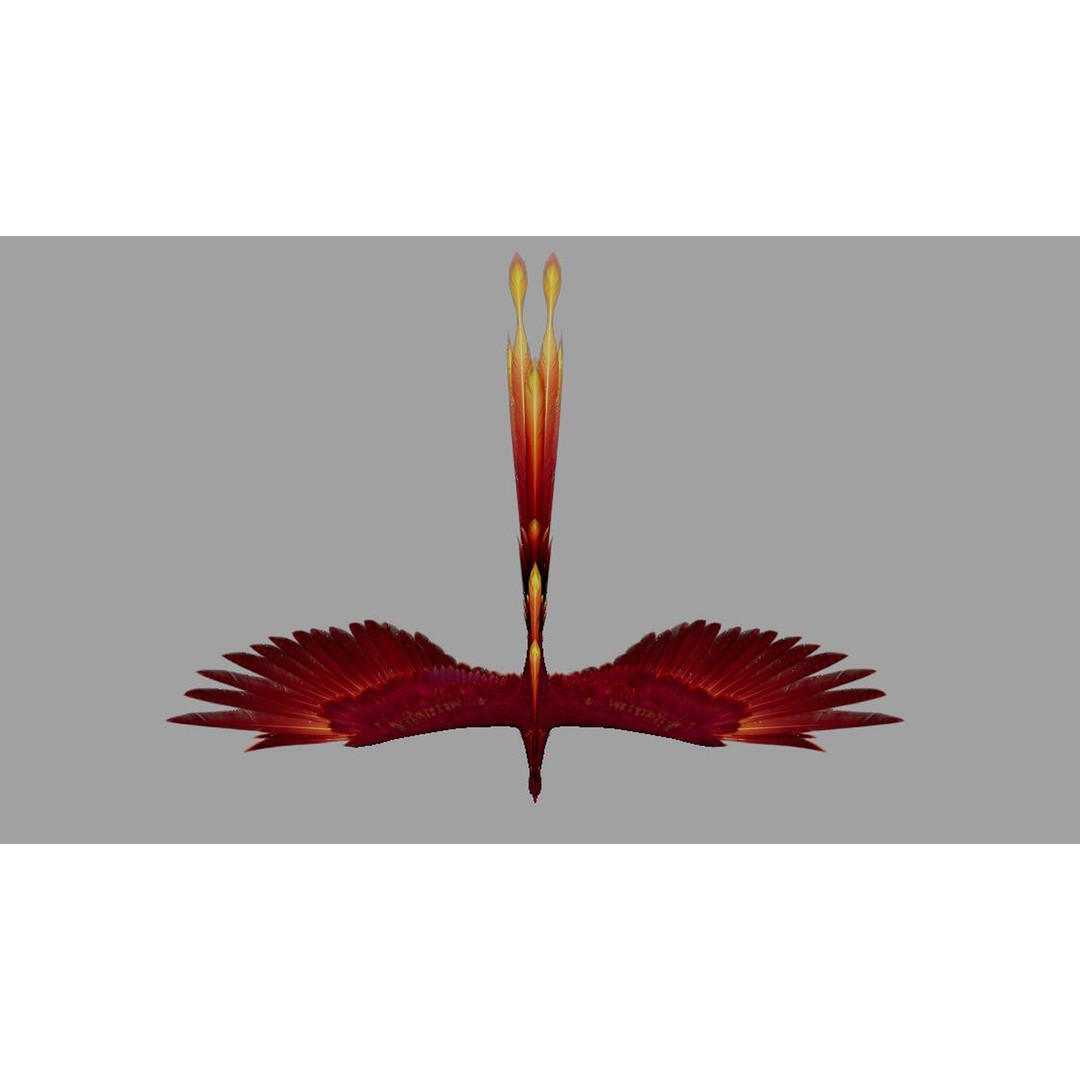 Phoenix 3D Model – Rigged Bird Asset with Textures, FBX - View 7