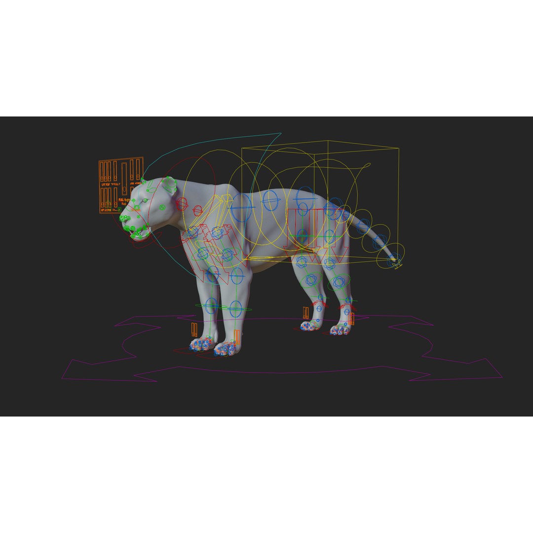 Male Lion 3D Model – Hyper-Realistic Rigged Asset with PBR Textures - View 14