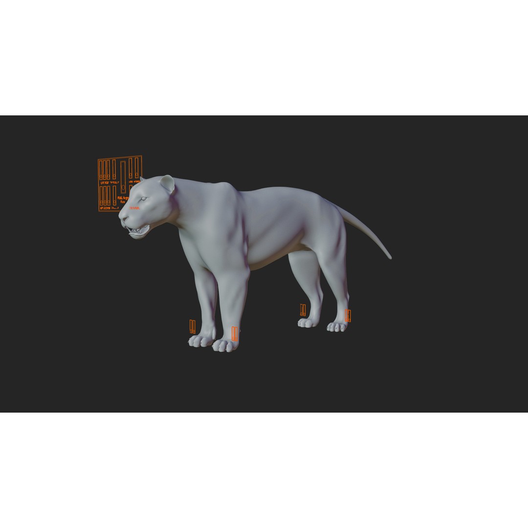 Male Lion 3D Model – Hyper-Realistic Rigged Asset with PBR Textures - View 15