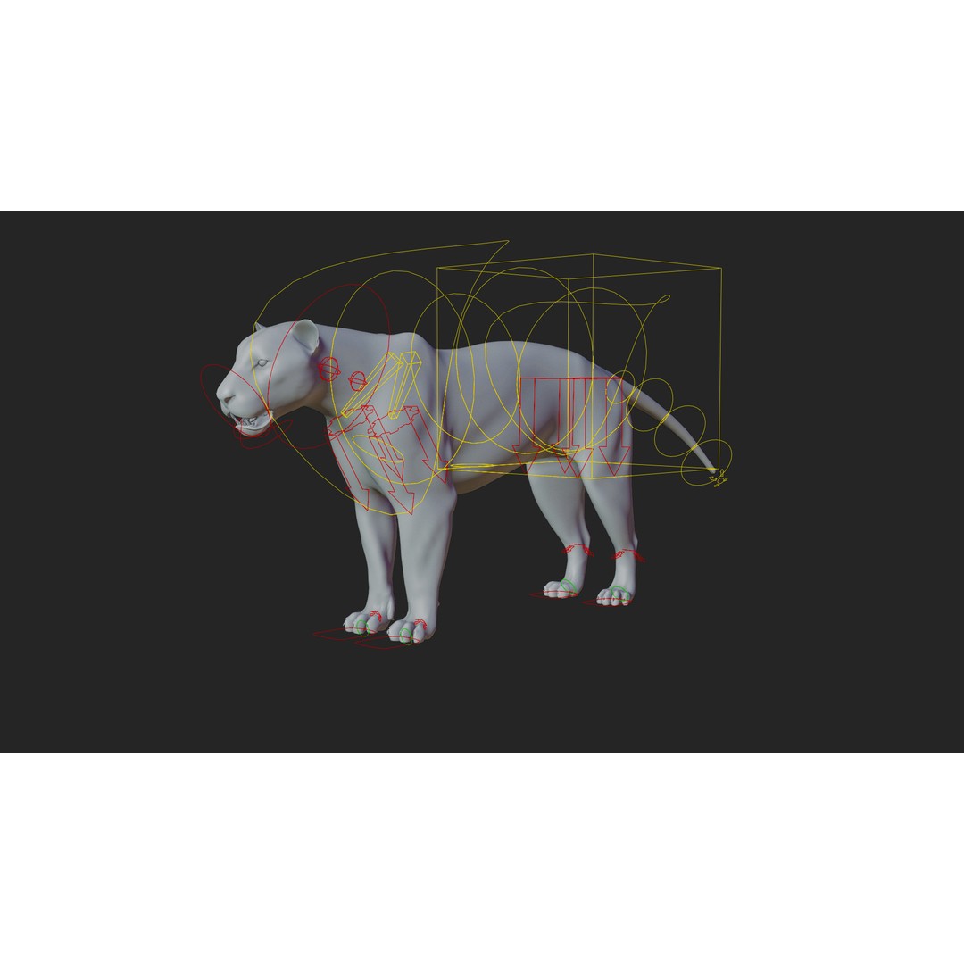 Male Lion 3D Model – Hyper-Realistic Rigged Asset with PBR Textures - View 17