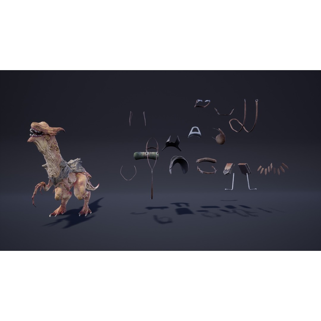 Fantasy Animals Pack 3D Model – Low Poly Game Asset with Animations, FBX - View 10