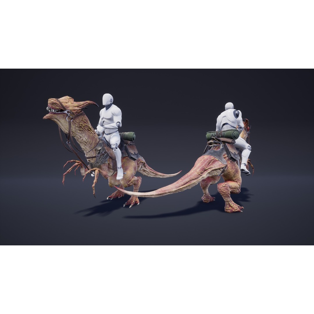 Fantasy Animals Pack 3D Model – Low Poly Game Asset with Animations, FBX - View 11