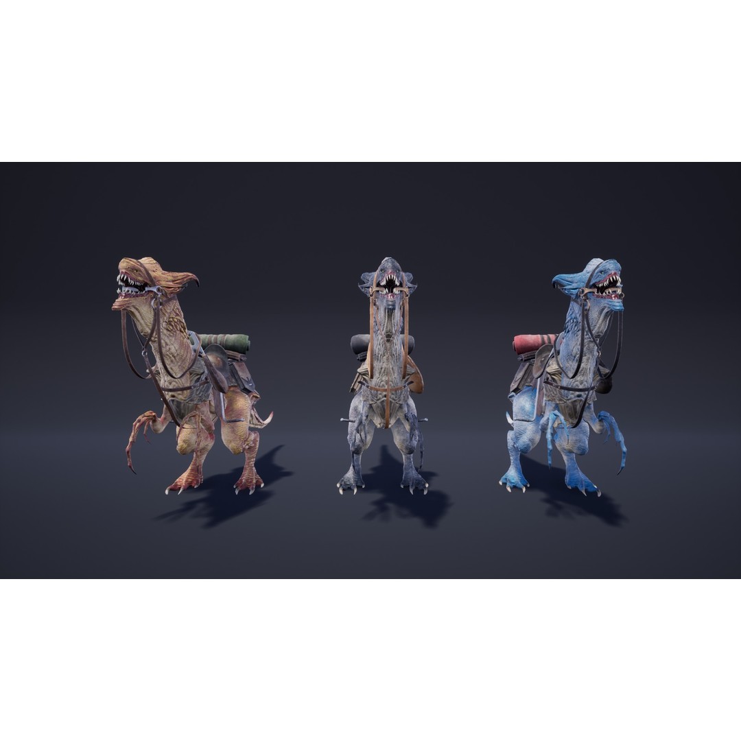 Fantasy Animals Pack 3D Model – Low Poly Game Asset with Animations, FBX - View 13
