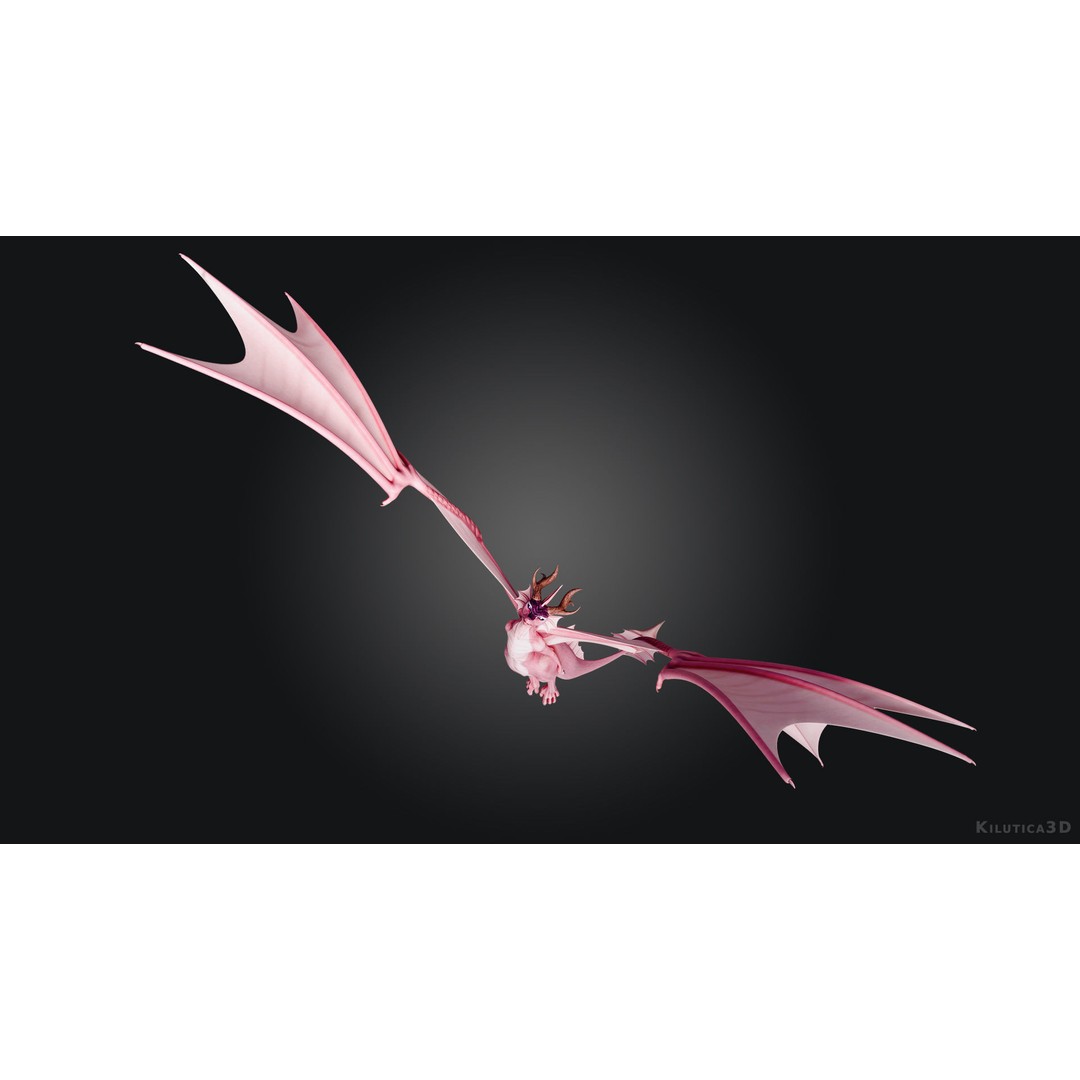 Dragoness 3D Model – Rigged Female Dragon Character, FBX - View 10