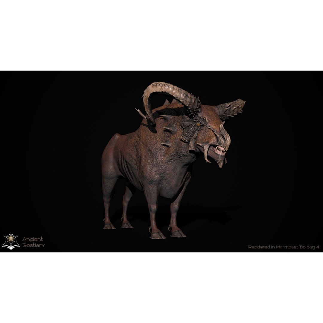 Fantasy Bull 3D Model – Low Poly Game-Ready Character, FBX & Unity - View 14