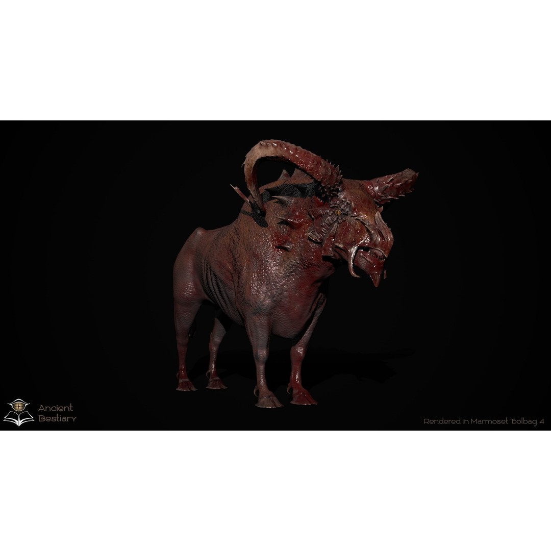 Fantasy Bull 3D Model – Low Poly Game-Ready Character, FBX & Unity - View 15