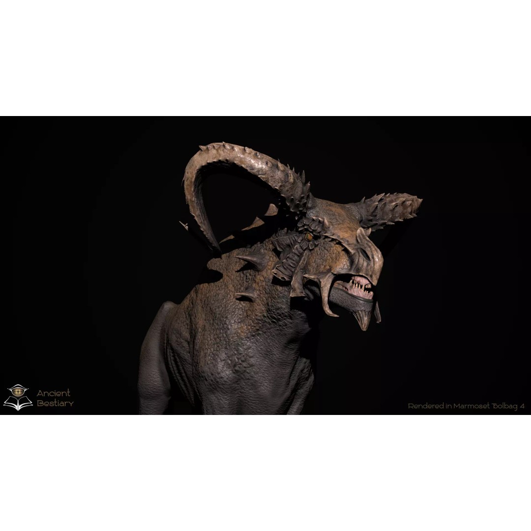 Fantasy Bull 3D Model – Low Poly Game-Ready Character, FBX & Unity - View 2