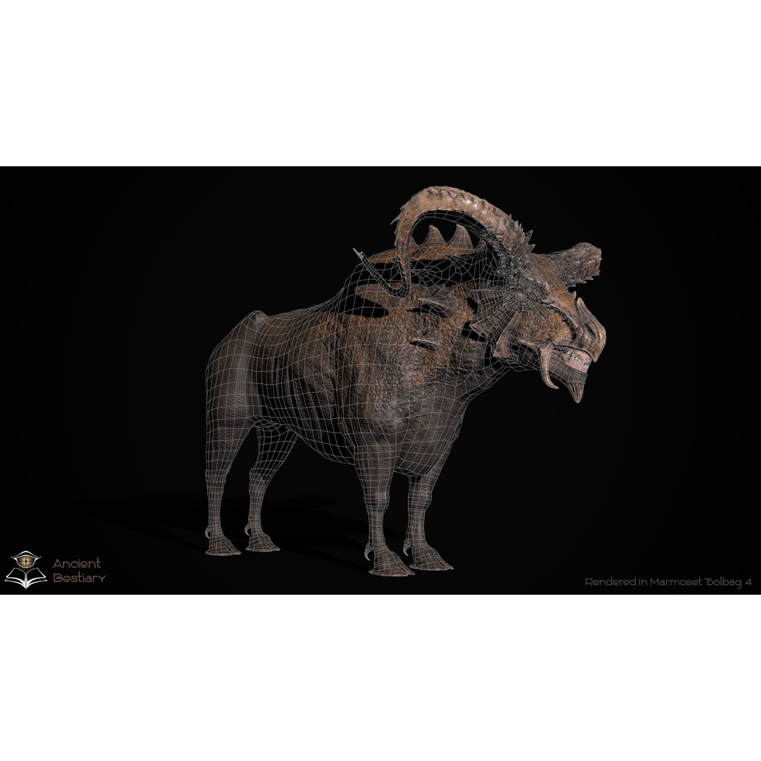 Fantasy Bull 3D Model – Low Poly Game-Ready Character, FBX & Unity - View 20