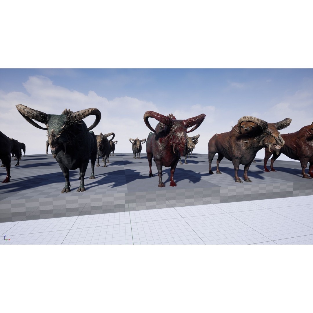 Fantasy Bull 3D Model – Low Poly Game-Ready Character, FBX & Unity - View 25