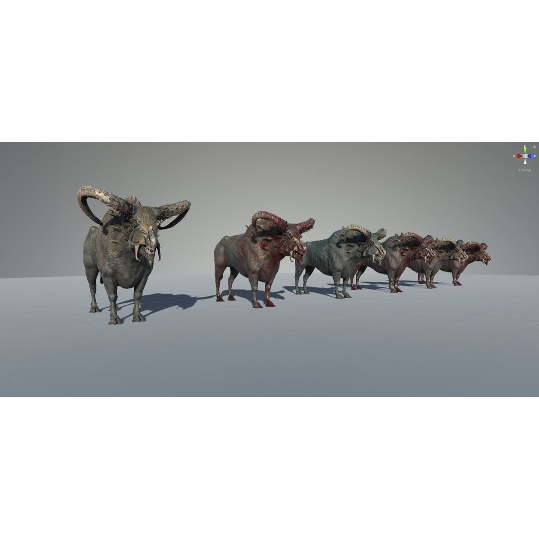 Fantasy Bull 3D Model – Low Poly Game-Ready Character, FBX & Unity - View 26